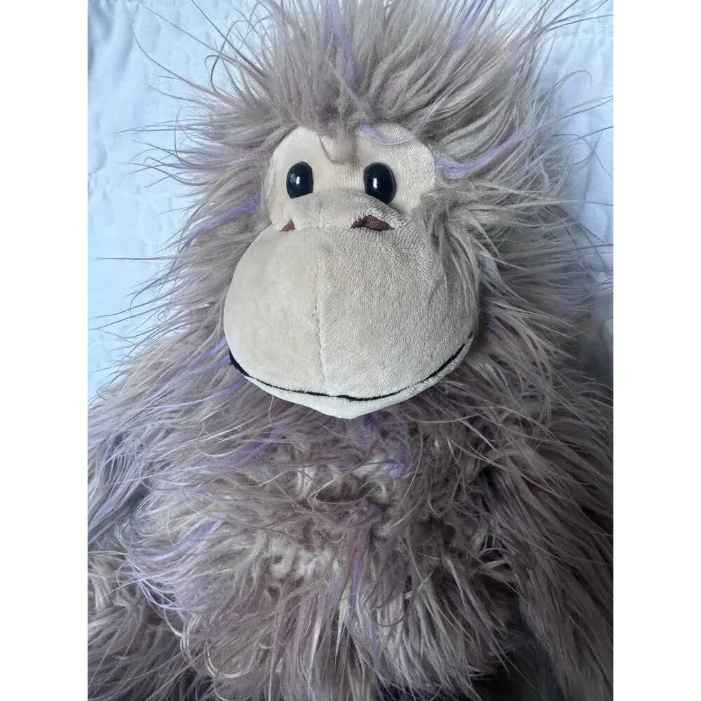 RARE HTF Retired Jellycat London Shaggy Baggy Monkey Purple/Gray 20